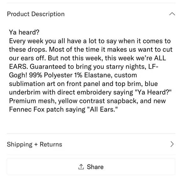 ⭐️NIB Limited Edition Goorin Brothers Fennec Fox Trucker Hat - Picture 8 of 9